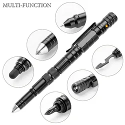 Multi Funktion Tactical Pen Notfall Taschenlampe Schraubendreher Flasche Opener Fenster Breaker Outdoor Survival Selbst Rettungs EDC Werkzeug