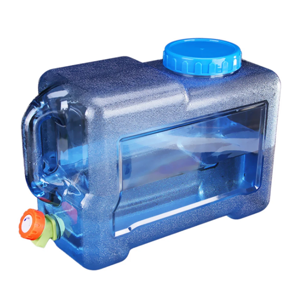 Cubo de agua de 5-15L para exteriores, contenedor de agua portátil para conducción de coche, depósito para el agua con grifo para acampar, Picnic y