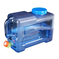 Cubo de agua de 5-15L para exteriores, contenedor de agua portátil para conducción de coche, depósito para el agua con grifo para acampar, Picnic y senderismo