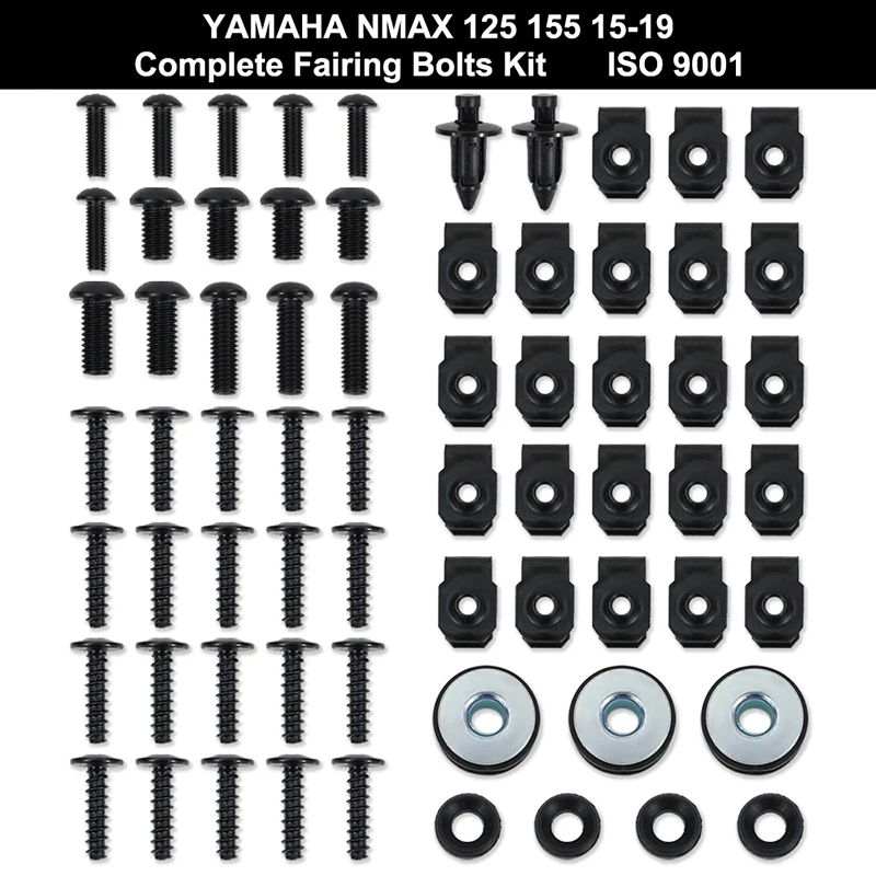 Fit For Yamaha NMAX 125 155 2015 2016 2017 2018 2019 Complete Cowling Bolts Kit Screws Clips Nuts Stainless Steel