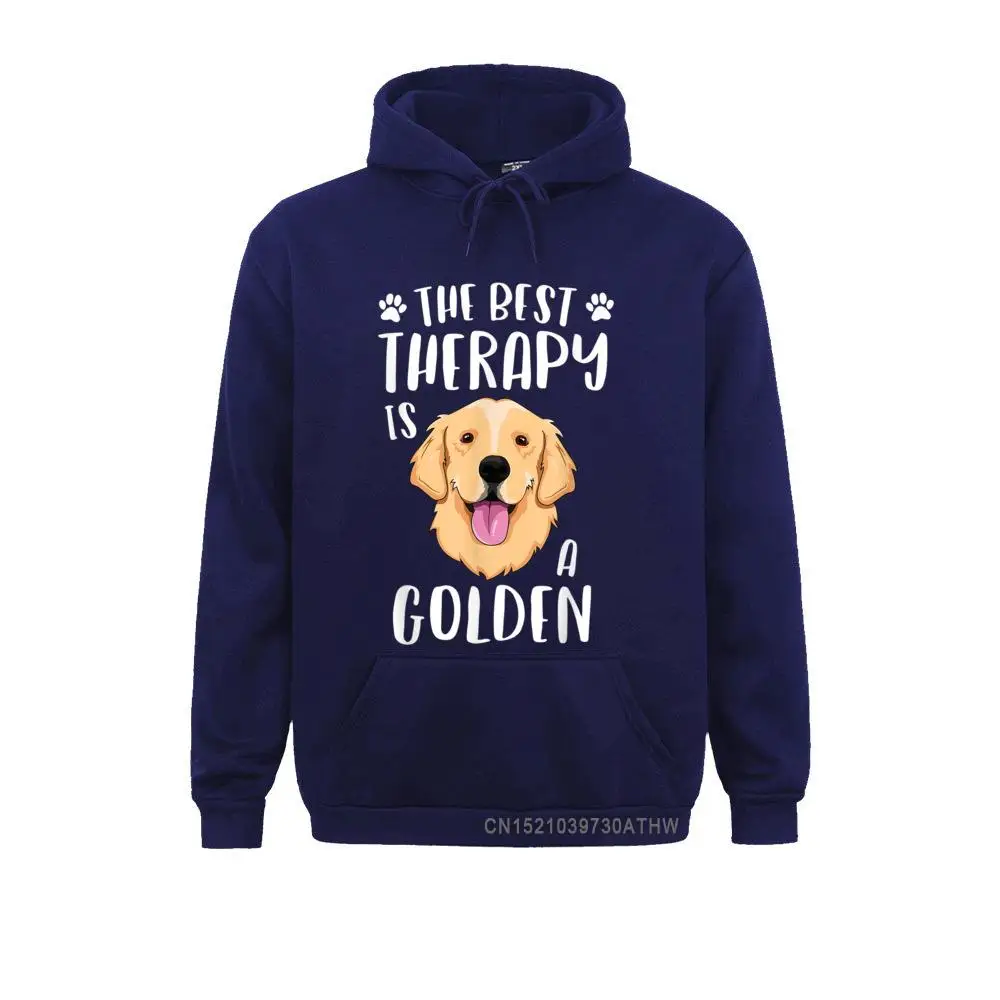 Fitness Tight The Best Therapy Is A Golden Retriever Fur Mama Dog Men Sweatshirts Rife Fall Sportswears