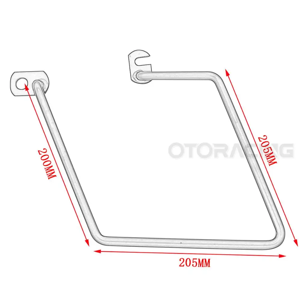 Motorcycle Solid Steel Saddlebag Support Bracket Side Mount Trunk Bag Holder For Kawasaki W 400 650 800 W400 W650 W800