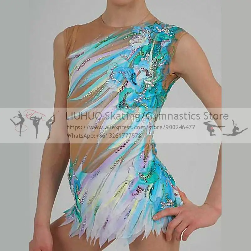 Custom Design Ice Skating dress girls Artistic Gymnastics leotards Ballet Belly Child kids Rhythmic Gymnastic leotards for stage