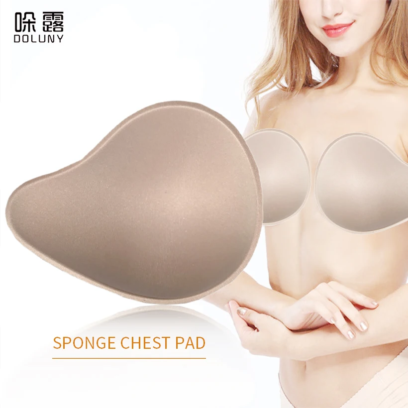 1 Pair Sponge Breast Forms Pad Spiral Shape Fake Boobs Enhancer Bra Padding Inserts XL For Swimsuits Crossdresser D30