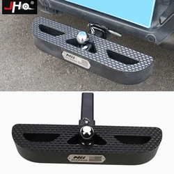 JHO Car Rear Bumper Receiver Trailer Tow Hitch Step Bar Pedal For Ford F150 2013-2020 Raptor Limited 2019 2018 2017 Accessories