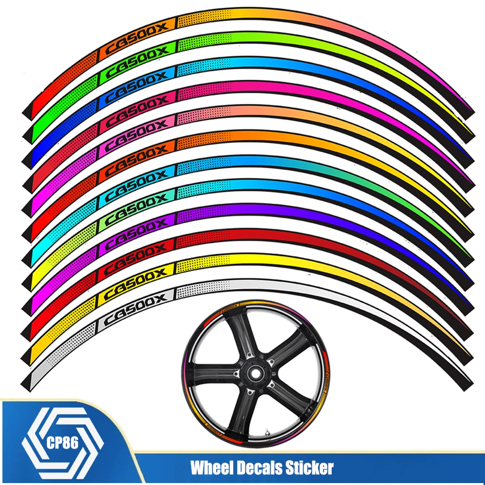 Pegatina reflectante para rueda de motocicleta, calcomanía impermeable modificada de 17 pulgadas, para Honda CB 500 X CB 500X CB500XRIM