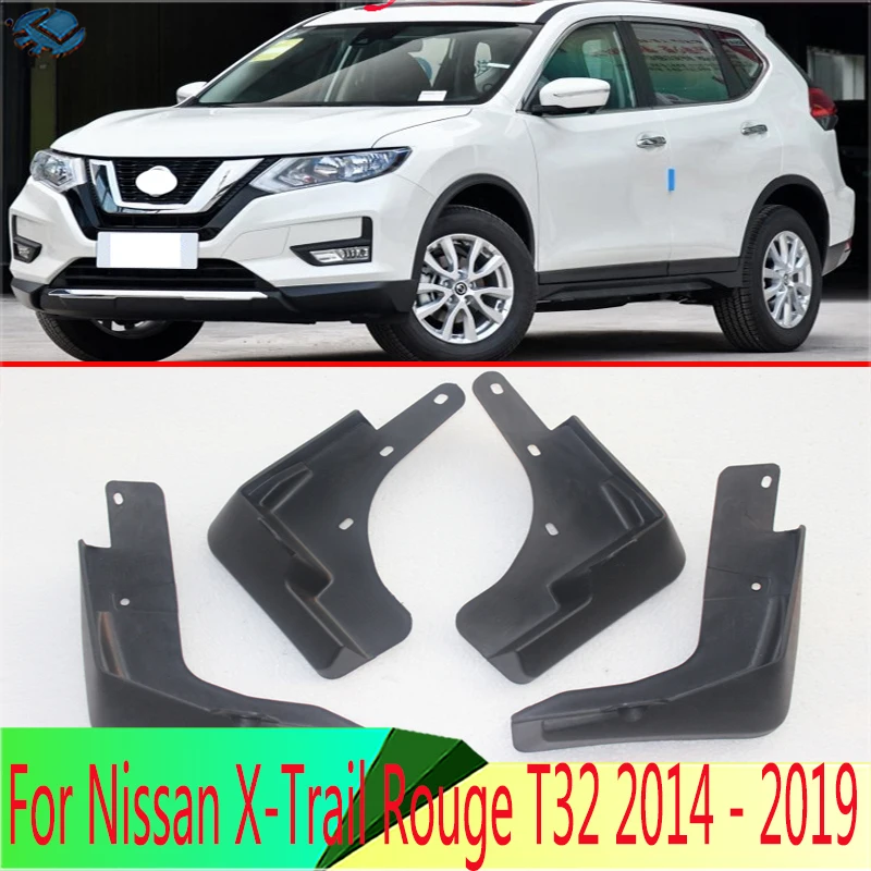 For Nissan X-Trail Rouge T32 2014 - 2019 Xtrail Splash Guards Mud Flap Mudguards Fender Styling