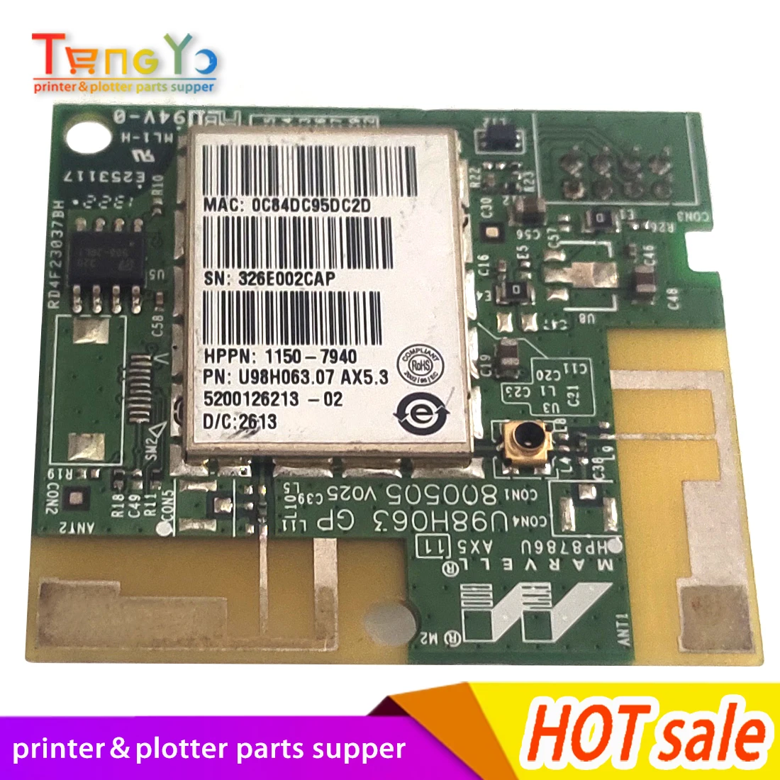 1PC X New 1150-7940 Wireless Card module WIFI Board For HP401 HP251 HP276 HP425 HP M251 M276 M401 M425 M375 M475 Original New