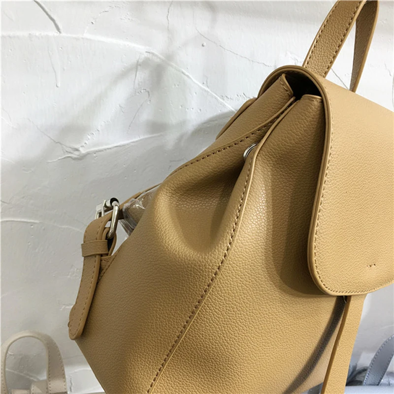 2021 New Cover Zipper PU Leather Women\'s Bag Female Backpack Bag Small Women\'s Backpack Ladies Small Shoulder Bag Whole Sale