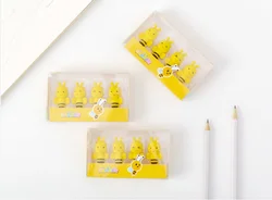 1set New Bee Pencil Erasers Yellow Cute Office Supplies Pencil Eraser Kids Novelty Gift (SS-150)