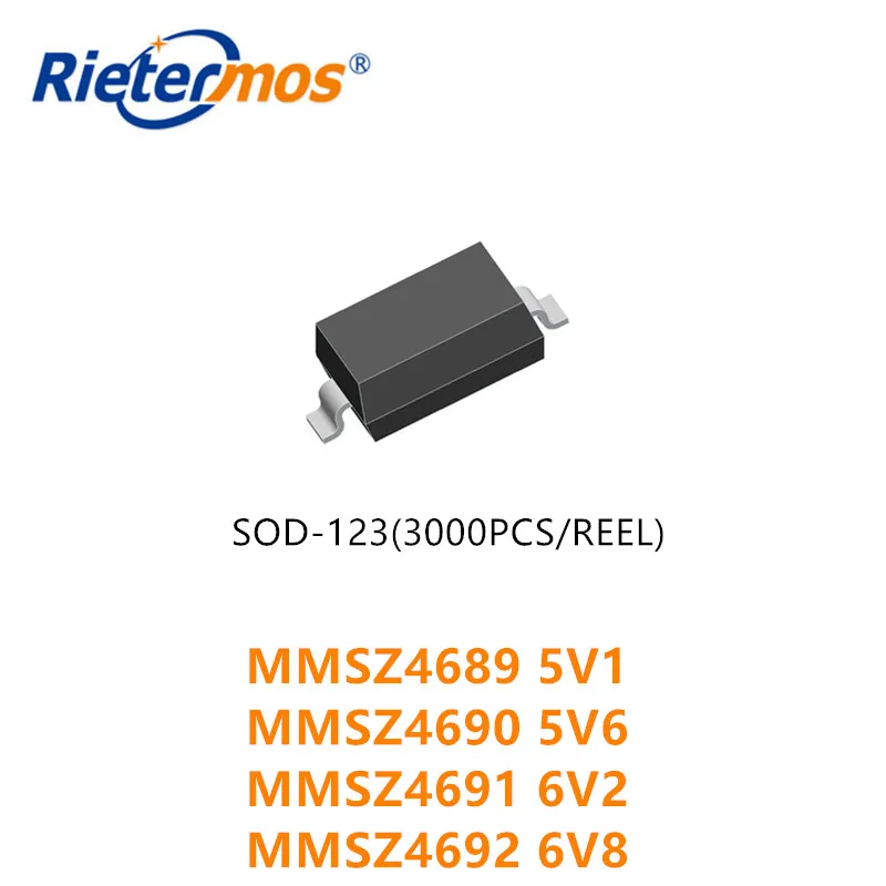 

3000PCS SOD-123 MMSZ4689 5V1 MMSZ4690 5V6 MMSZ4691 6V2 MMSZ4692 6V8 MADE IN CHINA