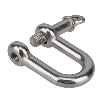 M4/M5/M8/M10/M12 304不鏽鋼D型卸扣 短段索具 1/4吋卸扣鉤 船用索具五金件 10 最佳銷售 鐐銬 - №2