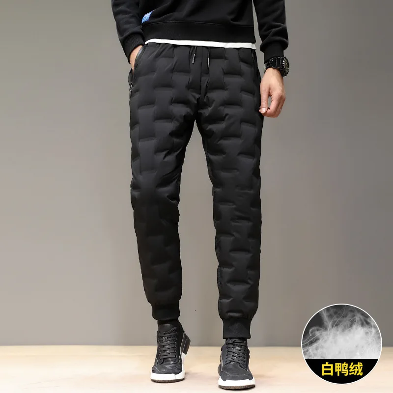 Pantalón plumón pato windbreaker hombre invierno resistencia viento