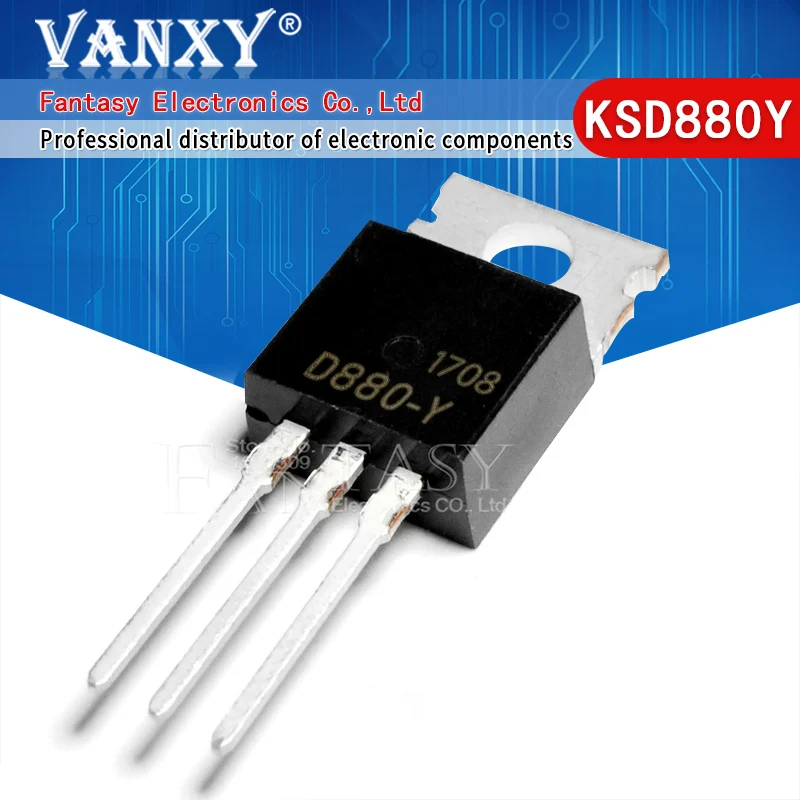 10pcs KSD880 TO-220 D880 KSD880-Y KSD880Y NPN transistor 3A 60V Transistor  new original