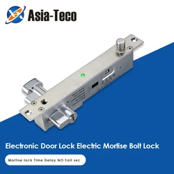 Elétrica Magnetic Mortise Bolt Lock, tempo de atraso, seguro, seguro, porta