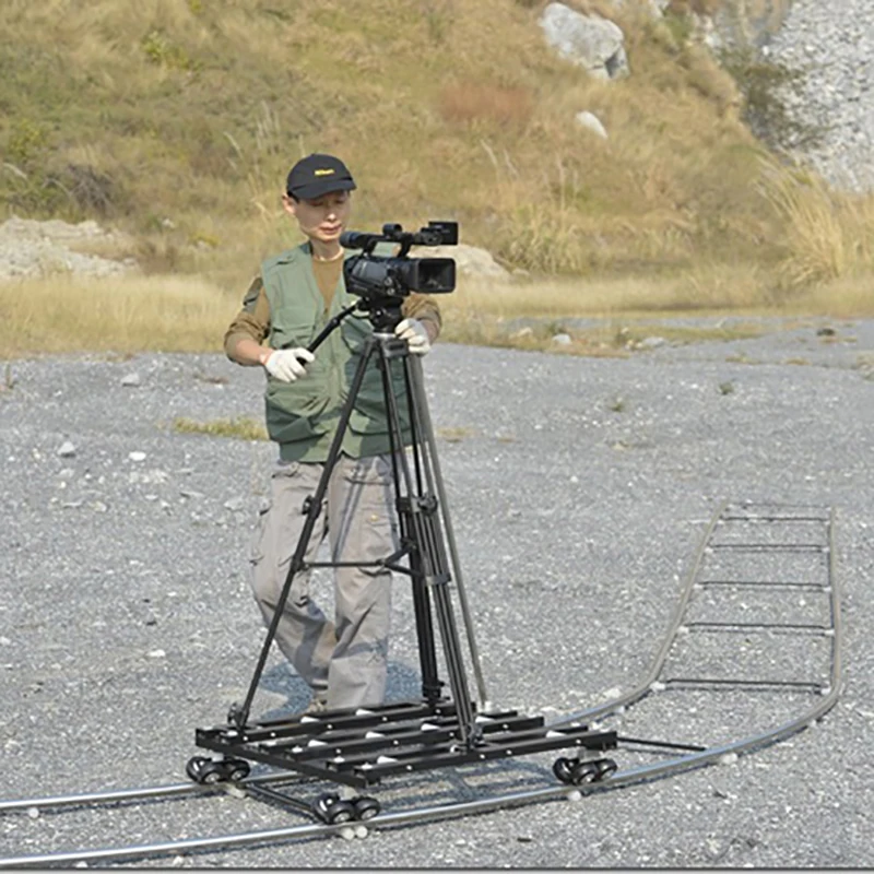 

Twzz Heavy Movie Track Slider Manned Rail For Tripod Jib Crane Photography Movie Trolley Car