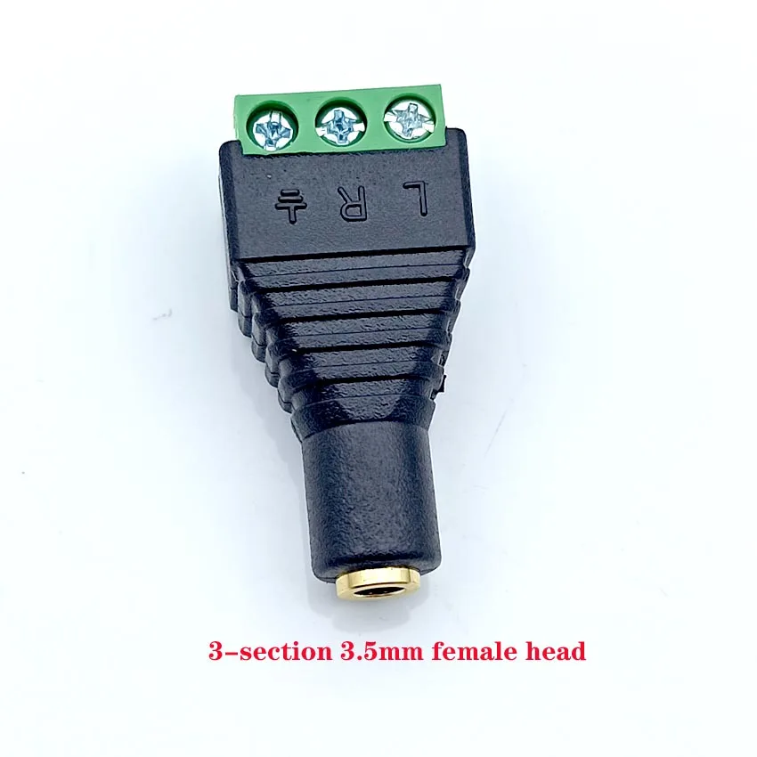 Video AV 3.5mm 2 3 4 Pole mono Stereo Male female AV Screw Terminal Jack 3.5 male 3 pin 4 pin Terminal Block Plug H2