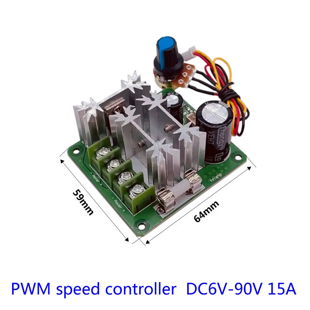 PWM DC motor speed controller 2A3A5A6A10A15A20A Motor control board 3V5V6V12V24V30V90V ESC module forward and reverse function