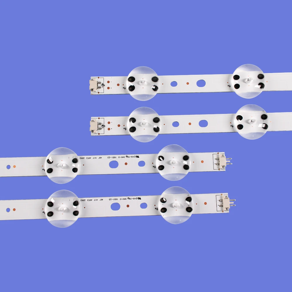 4Pieces/lot New LED Strip For LG 49UV340C 4A9UJ6565 49UJ670V 49 V17 ART3 2862 2863 6916L-2862A 6916L-2863A V1749R1 V1749L1 NEW