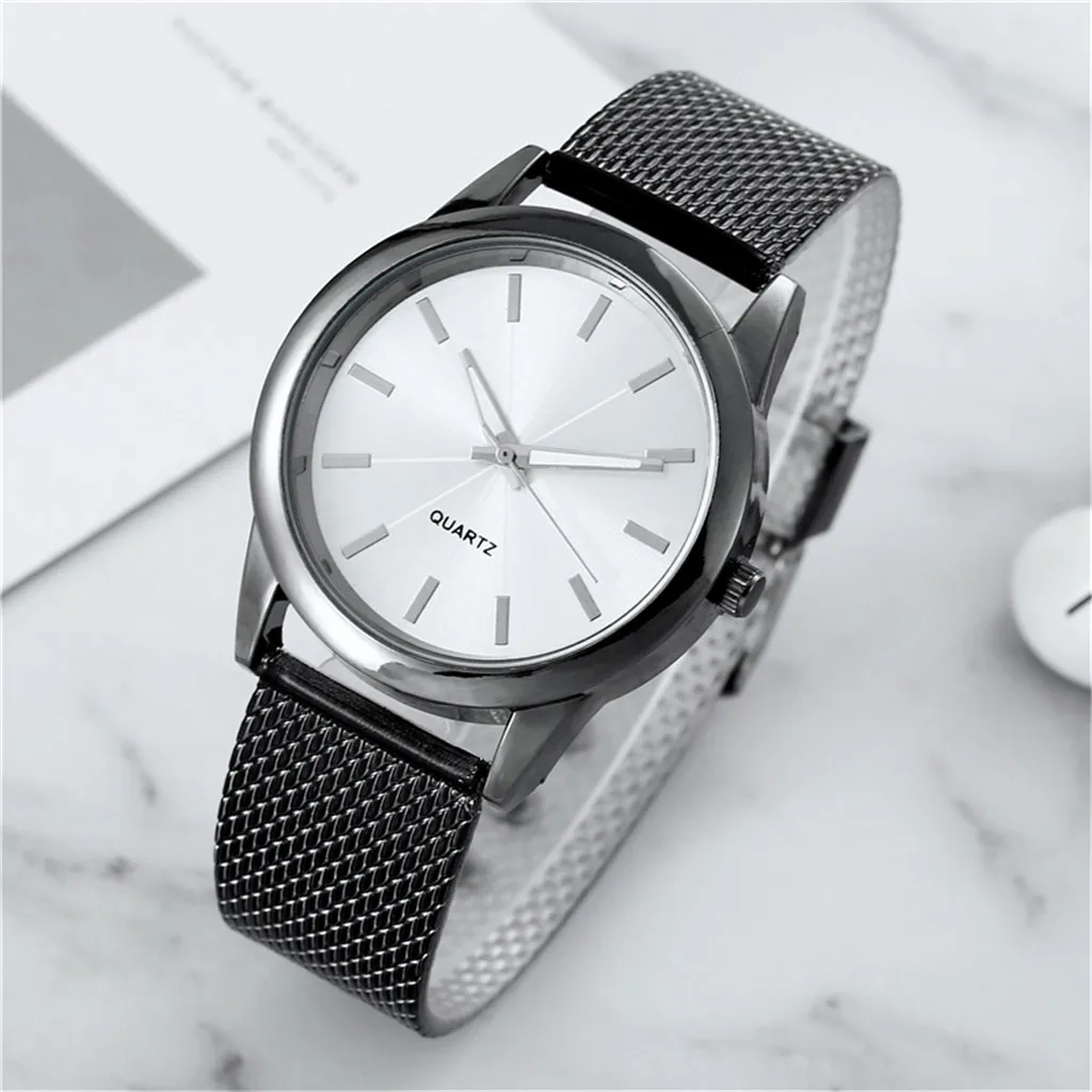 

Steel Belt Analog Quartz Watch For Man 2021 Hot Luxury New High Quality Men's Round Pointer Glass Wrist Watch Relogio Masculino