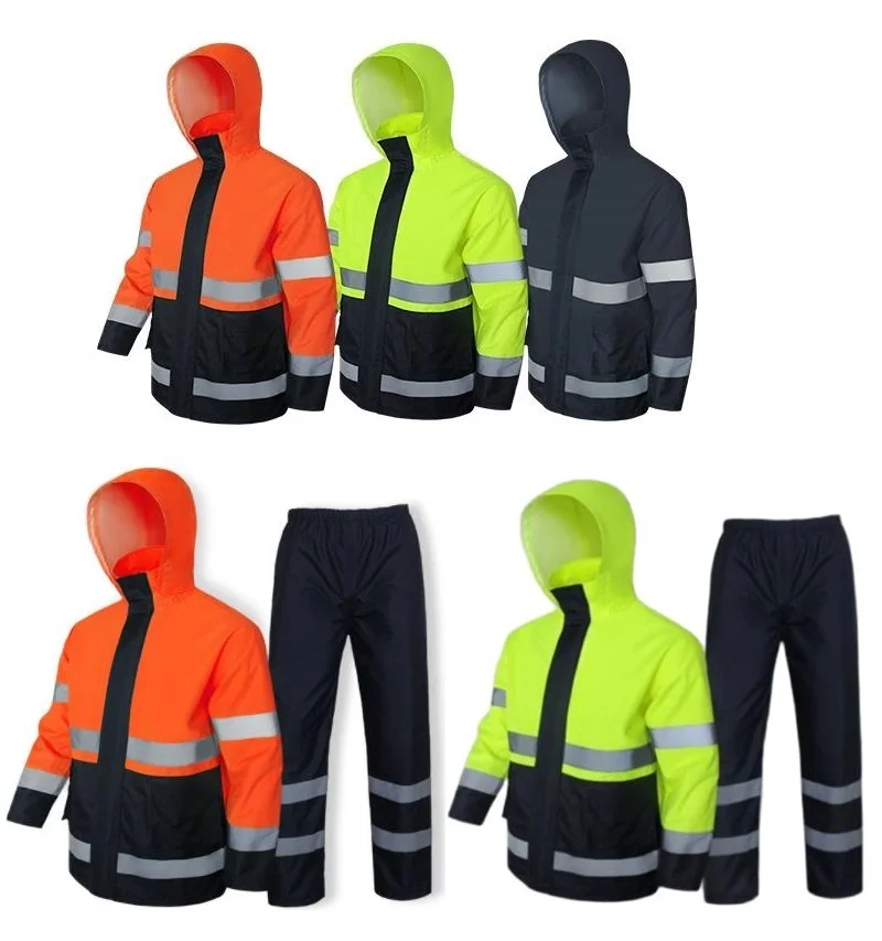 

Rainproof Construction Traffic Outdoor Waterproof Reflective Warning Safety Protective Clothing