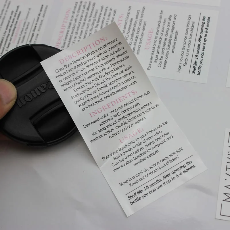 Aangepaste zeefdruk nylon zorg labels