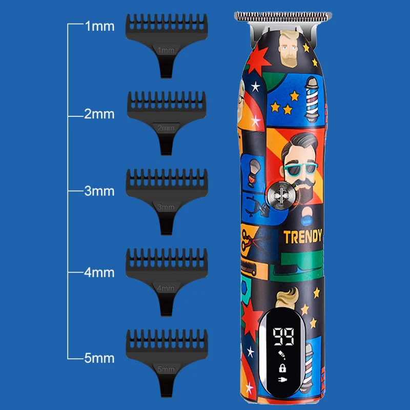 Fryzjer profesjonalna maszynka do włosów akumulator Graffiti elektryczna maszyna do cięcia wykończenia trymer do brody golarka akumulatorowa