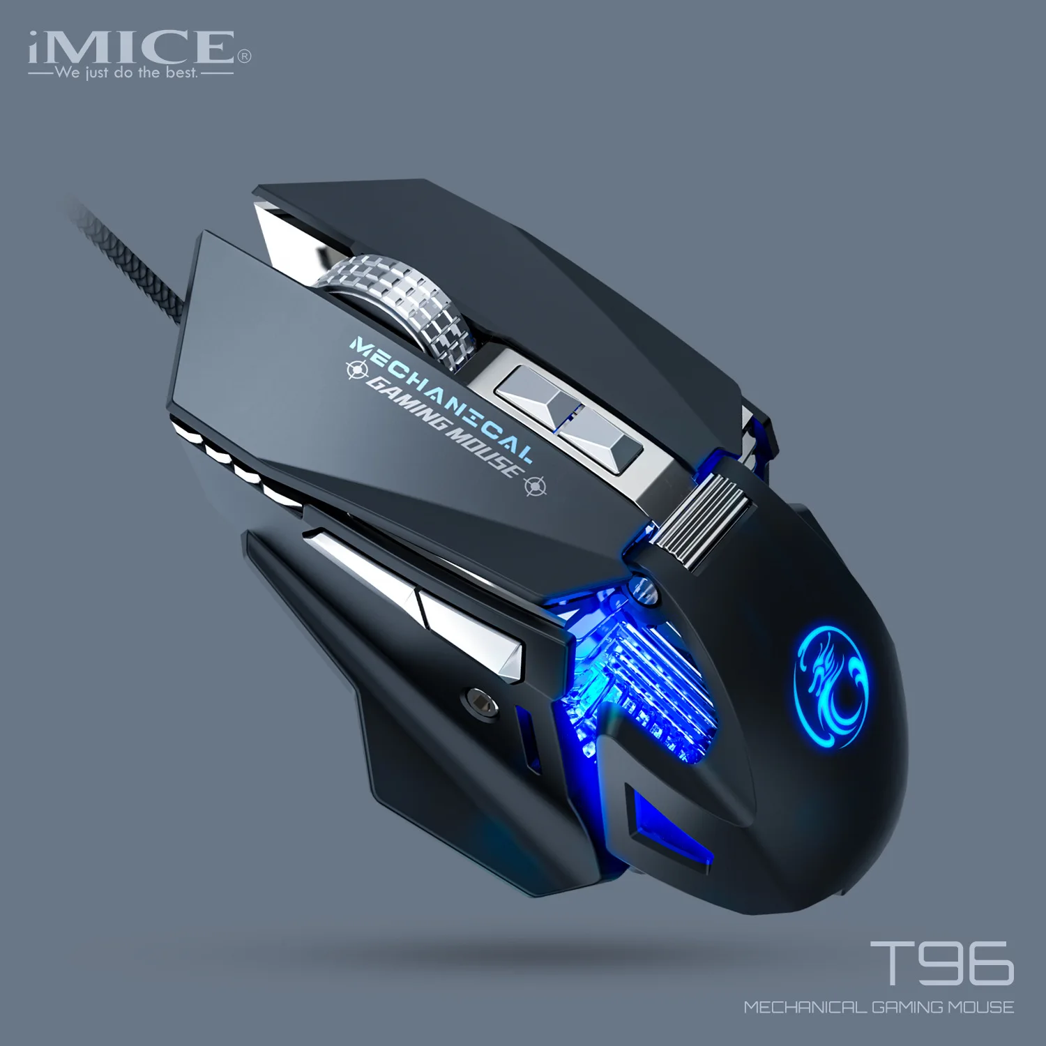 Imagem -04 - Imice Novo T96 Usb Wired Gaming Programação Mouse Peso Pode Ser Aumentado ou Diminuído para Laptops pc