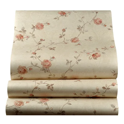 American Ggarden Small Flower Wallpaper Bedroom Warm Romantic Rural Environmental Protection Non-Woven Household Wall Paper Rol