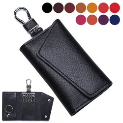 Genuine Leather Keychain Car Key Holder Organizer Bag Men's And Women's Ring Large Capacity 2021 New Fashion Luxury Brand Hand