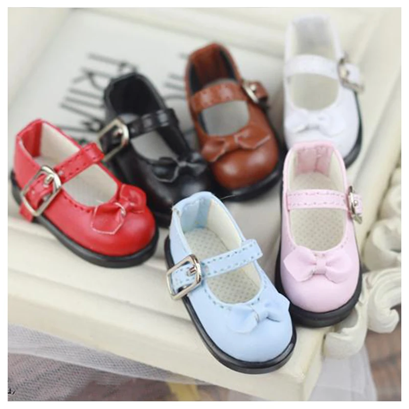 BJD shoes leather shoes with bowknot for 1/6 YOSD 1/4 1/6 1/8 BJD SD doll shoes colorful small shoes doll accessories