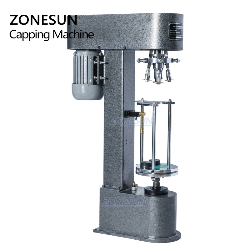 ZONESUN ZS-XG50D Semi Automatic Wine Bottle Metal Lock Aluminum Cap Crimping Capping Machine Supply Aluminium ROPP Cap  Sealer