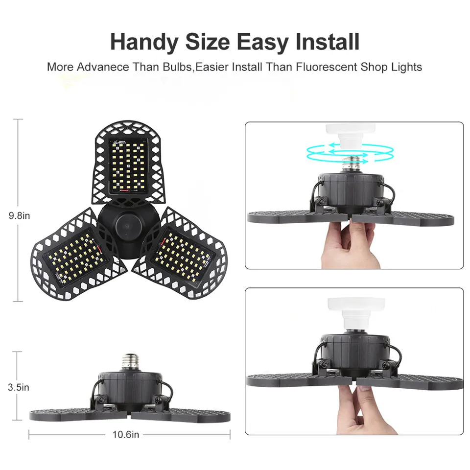 COB LED Grow Light UFO Plant Lights Deformable 144LED 300W Full Spectrum E26 E27 For Indoor Plants Greenhouse Veg Flowering