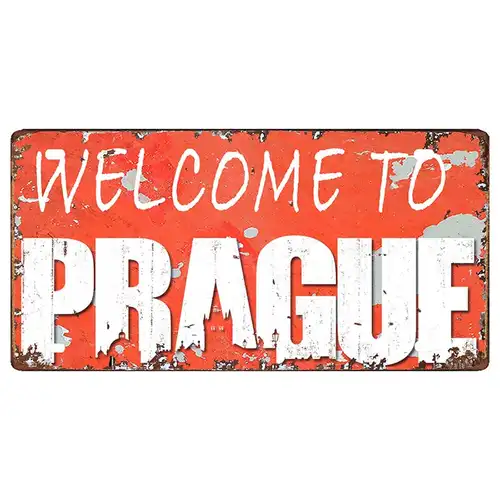 Prague Travel City Car Lisence Vintage Poster Souvenir Metal Sign Retro Plaque For Wall Shop Bar Home Decor 30X15CM  DC-0958A - Image 12