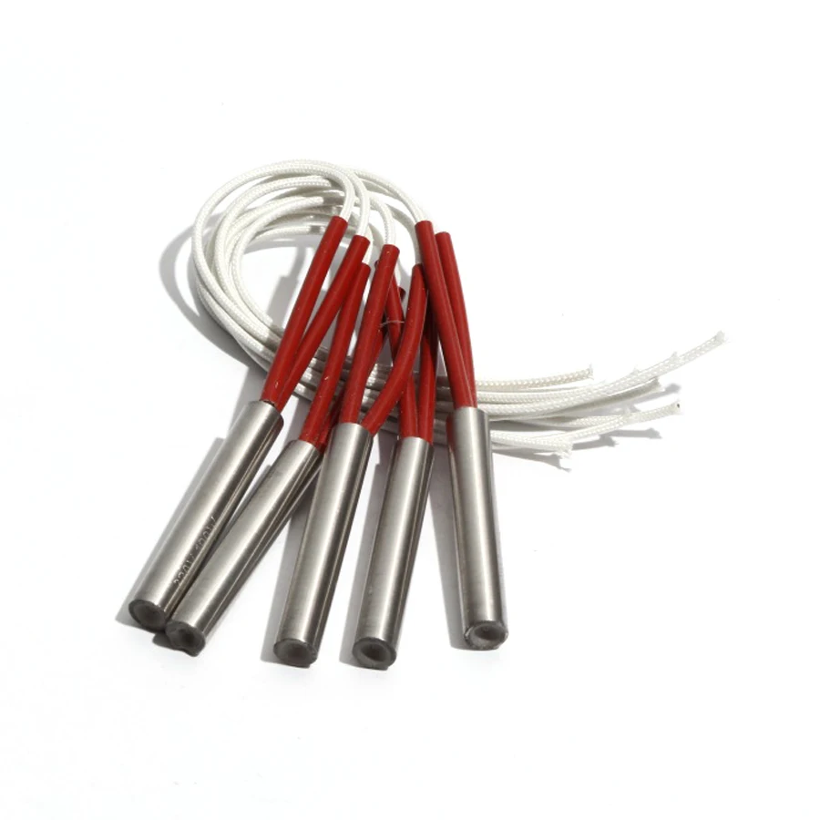 5PCS 15mm Diameter 62~75mm Length Single Head Dual Heating Pipe 110/220/380V 290/300/310/320/350W 304SUS Tubular Heater Element