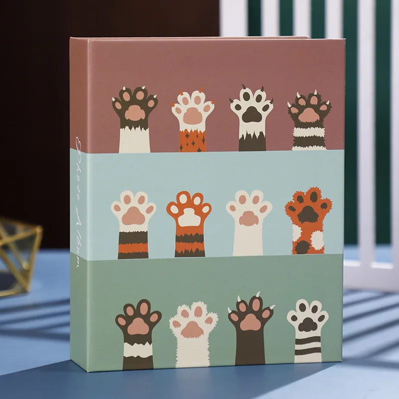 Plastic 5 Inch 200 Photos Album Insert Type Family Photo Album Holiday Gift Exquisite Pattern Cartoon Album Picture Storage Book