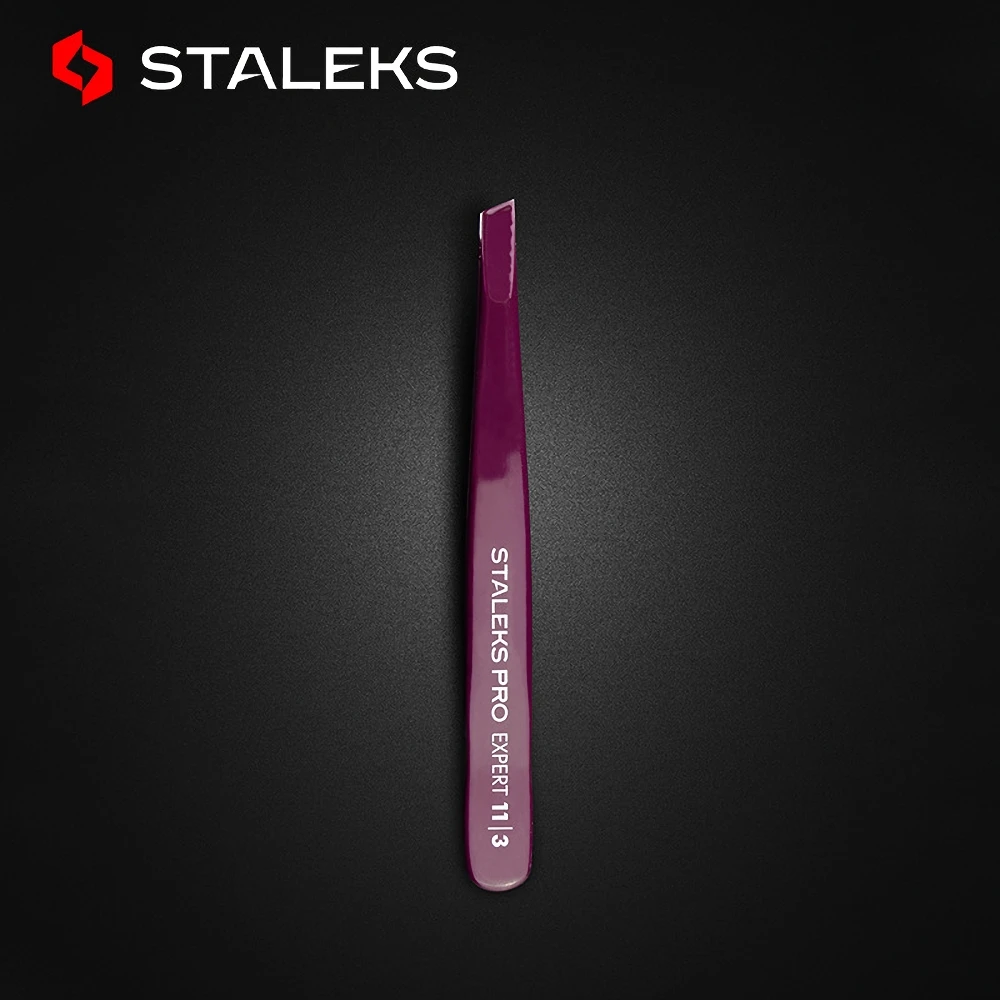 STALEKS Expert TE-11-3 Professional Eyebrow Clip Tweezers Military-grade Perfect Closure Effortlessly Pinch Fine Hair Beard AISI