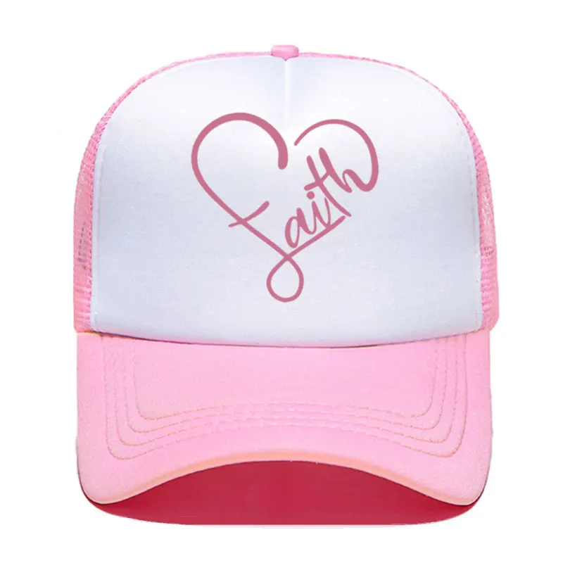 

Бейсболка с надписью Faith, модная бейсболка с узором для мужчин и женщин, унисекс сетчатые шапки для родителей и детей