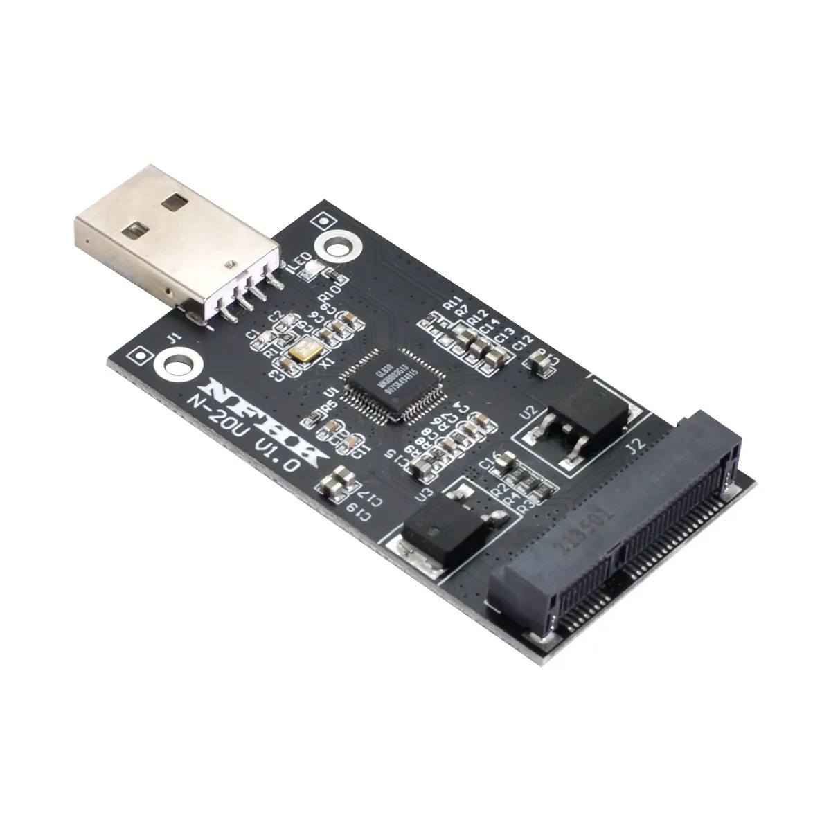 

Mini PCI-E mSATA to USB 2.0 External SSD PCBA Conveter Adapter Pen Driver Card without Case