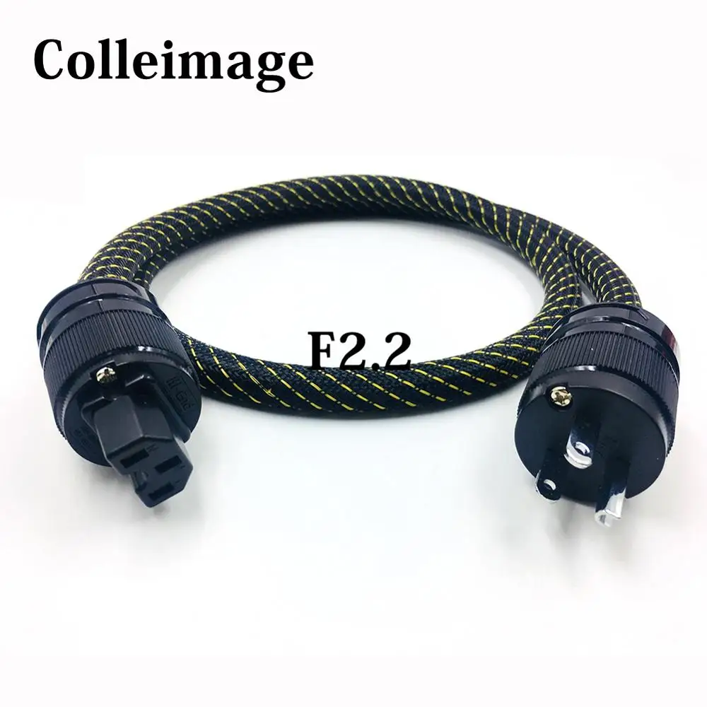 

Colleimage 1 Piece HI-End Schuko Power Cord Hifi US Power Plug Cable HIFI AC Mains Power Cable US Schuko Power line