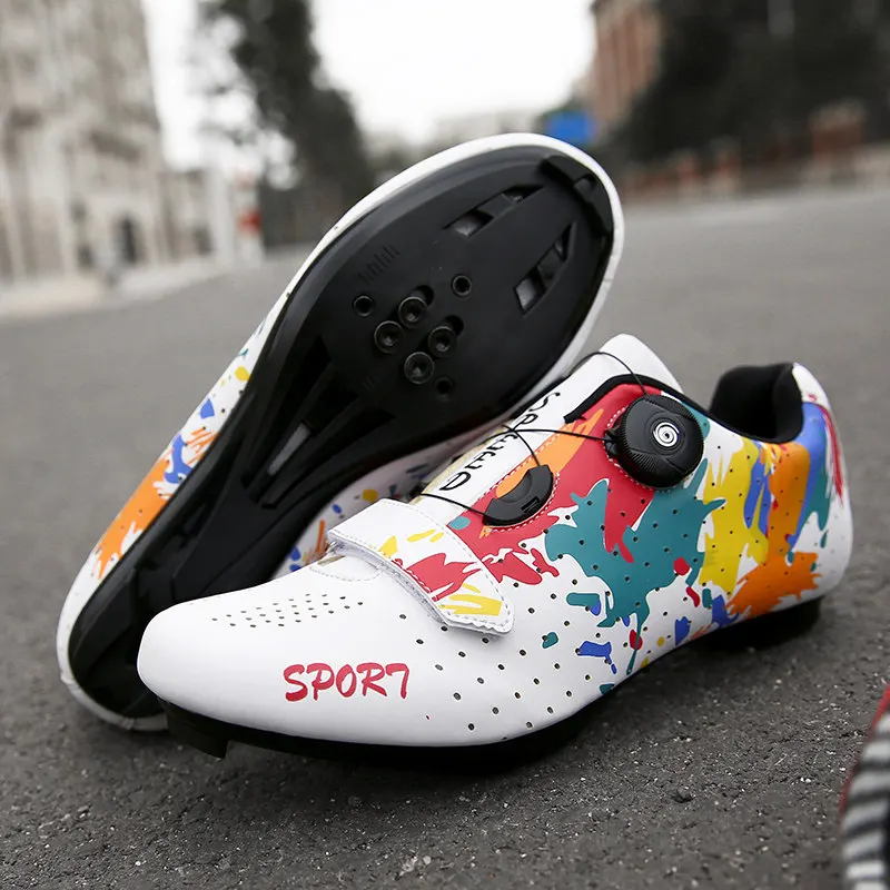 Hot Professional Athletic Bicycle Shoes Men Cycling Sneakers Outdoor Sport Rubber Self-Locking Road Bike Shoes Men sapatilha mtb