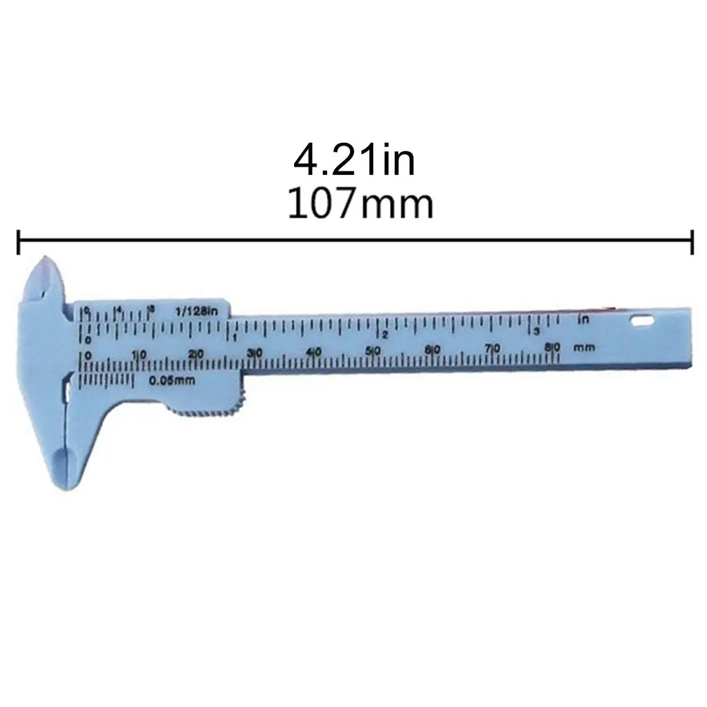Vernier Caliper 0-80Mm Penggaris Skala Ganda Alat Ukur Kaliper Plastik Alat Mini Siswa Alat Ukur Kaliper