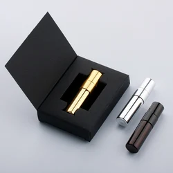 50 Pcs/Lot 3ml Perfume Bottle Atomizer Collocation Package Box White or Black Spray Bottle Gift