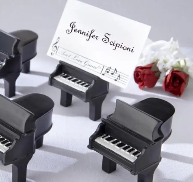 

Black Piano Place Card Holders Music Theme Favor Wedding Event Party Decoration SN4169