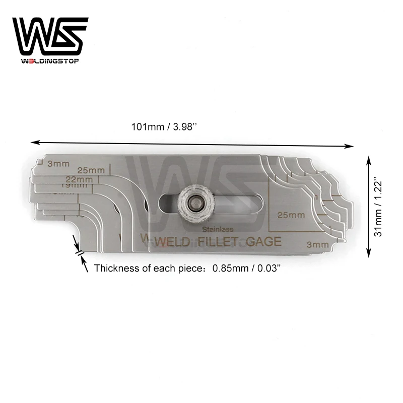 MG-11 welding fillet Gage Measuring tool welding gauge Soldering Ruler (Metric)