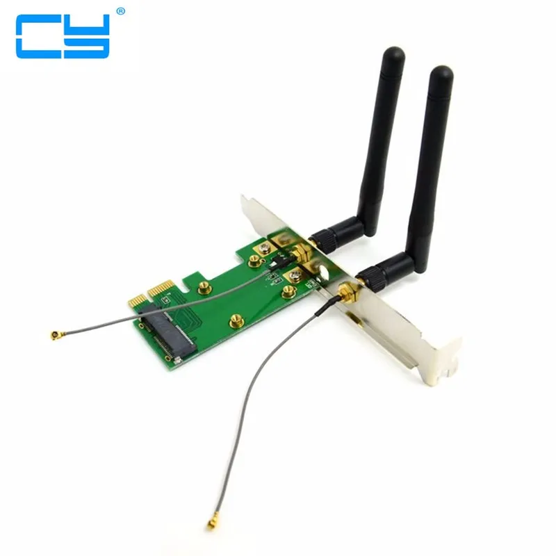 

pci-e Mini PCI-E pcie pci express to pcie PCI-E Express Wireless adapter Card with Dual Antennas Network Internet Computer WiFi