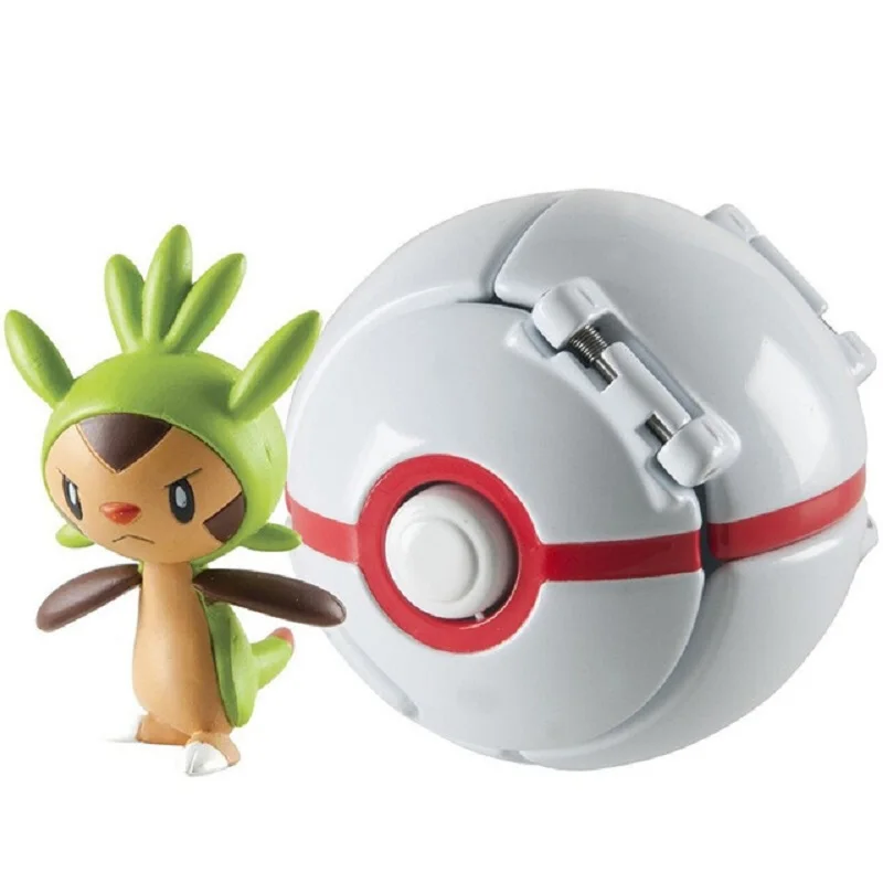 4Pcs/Set TOMY Pokemon Elf Ball Pikachu Pokeball Pocket Monster Variant Toy Action Figure Model Toys Kids Game Cosplay Toy Gift