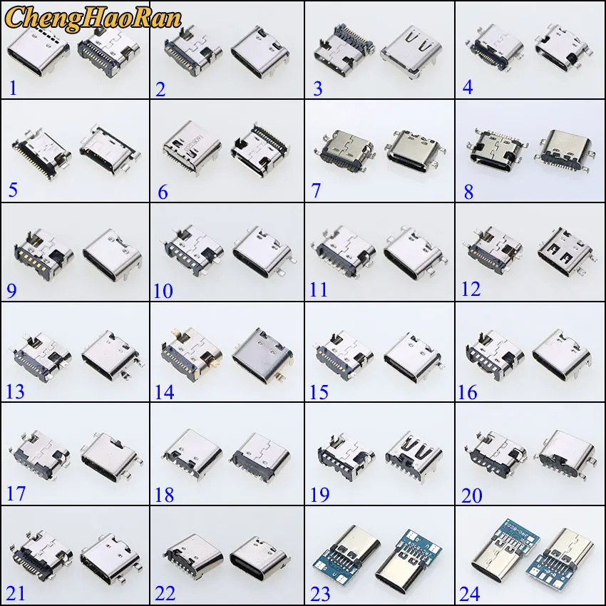 

10/12/15/24 модели USB 3. 0 Type C 6 12 24 Pin SMT гнездовой разъем Гнездовой SMD DIP для Huawei Samsung Lenovo PCB Design DIY