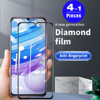 1-4Pcs 9D cover Tempered Glass for Redmi Note 10 9 Pro Max 10S 9S 9T 8 8T 7 7S Phone Screen Protector redmi 10X Protective Film