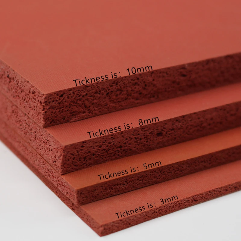 Thickness 3MM-10MM High Performance Standard Size Silicone Foam Board Sheet Heat Resistant Silica Rubber Mat Factory Sale